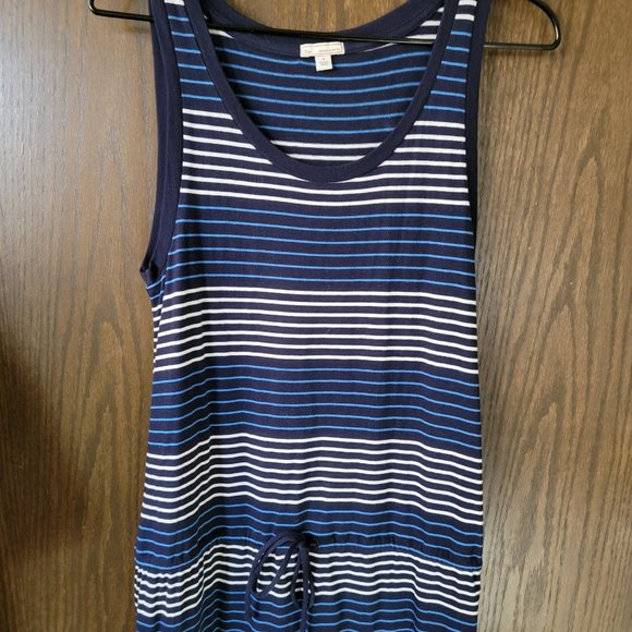 Gap Black and Blue Striped Maxi Dress Size Small - Picture 2 of 9